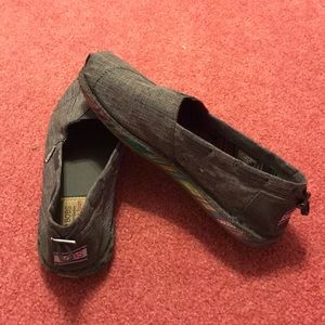 BOBS shoes dark gray linen material